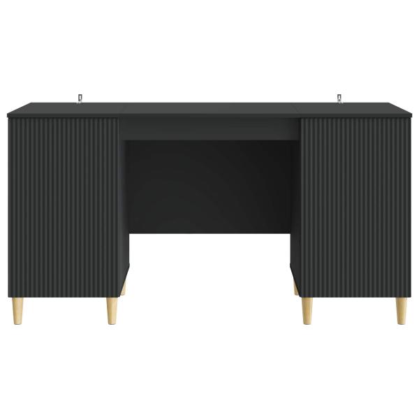 Schreibtisch mit Regal Schwarz 142,5 x 50 x 75 cm Holzwerkstoff