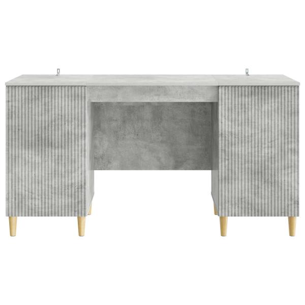 Schreibtisch mit Tür Betongrau 142,5 x 50 x 75 cm Holzwerkstoff