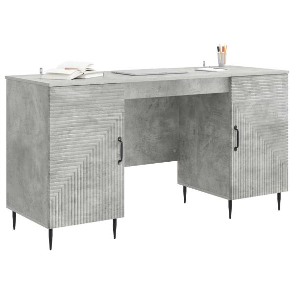 Schreibtisch Betongrau 142,5 x 50 x 75 cm Holzwerkstoff