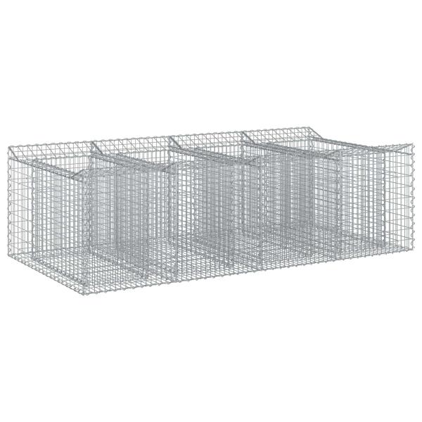 Gabionen-Hochbeet 2 stk. 200 x 100 x 60 cm Verzinkter Stahl
