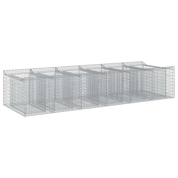 Gabionen-Hochbeet 2 stk. 300 x 100 x 60 cm Verzinkter Stahl