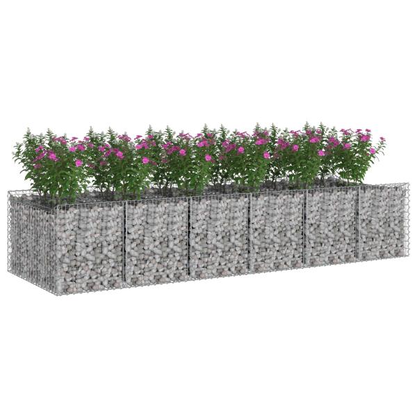 Gabionen-Hochbeet 2 stk. 300 x 100 x 60 cm Verzinkter Stahl