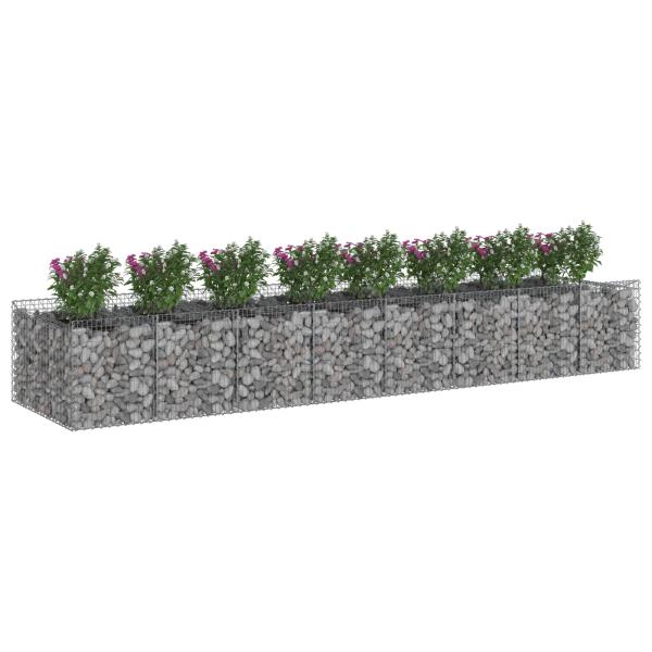 Gabionen-Hochbeet 3 stk. 400 x 100 x 60 cm Verzinkter Stahl