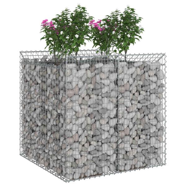 Gabionen-Hochbeet 2 stk. 100 x 100 x 100 cm Verzinkter Stahl
