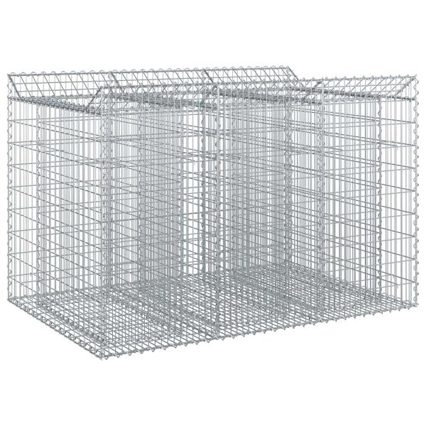 Gabionen-Hochbeet 2 stk. 150 x 100 x 100 cm Verzinkter Stahl