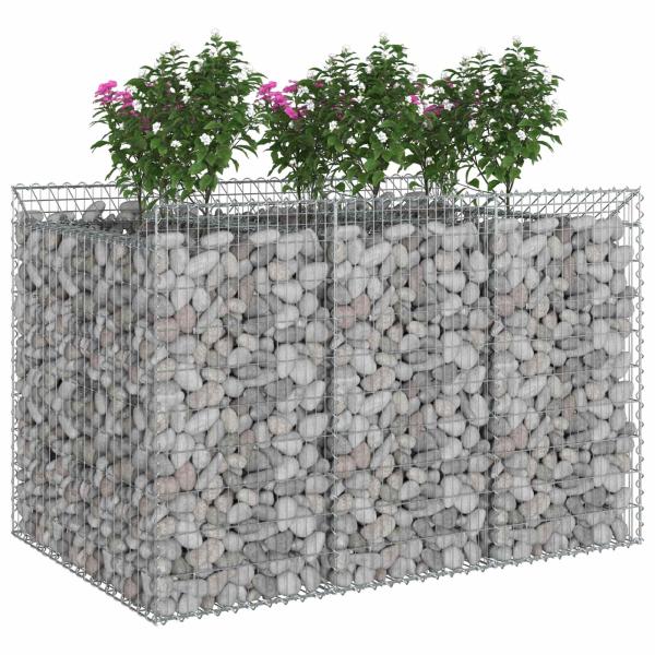 Gabionen-Hochbeet 2 stk. 150 x 100 x 100 cm Verzinkter Stahl