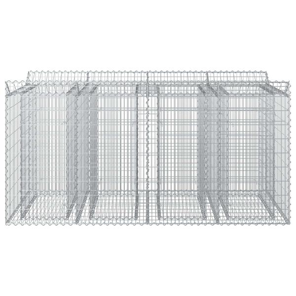Gabionen-Hochbeet 2 stk. 200 x 100 x 100 cm Verzinkter Stahl