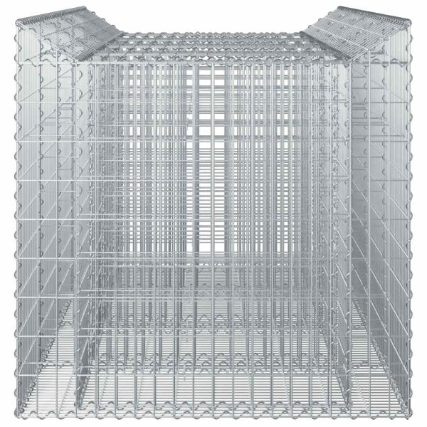 Gabionen-Hochbeet 2 stk. 200 x 100 x 100 cm Verzinkter Stahl