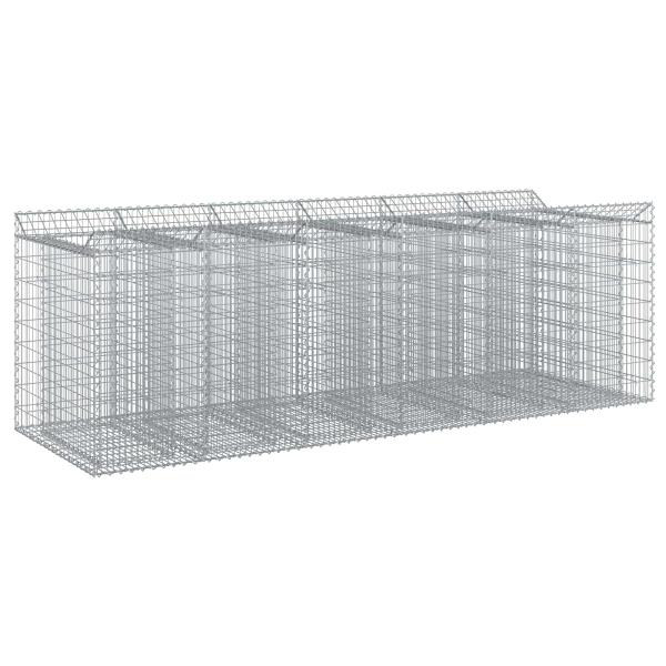 Gabionen-Hochbeet 3 stk. 300 x 100 x 100 cm Verzinkter Stahl