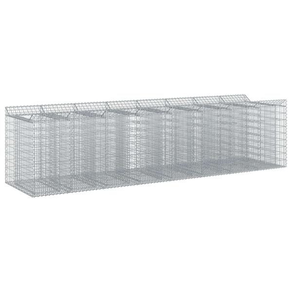 Gabionen-Hochbeet 4 stk. 400 x 100 x 100 cm Verzinkter Stahl