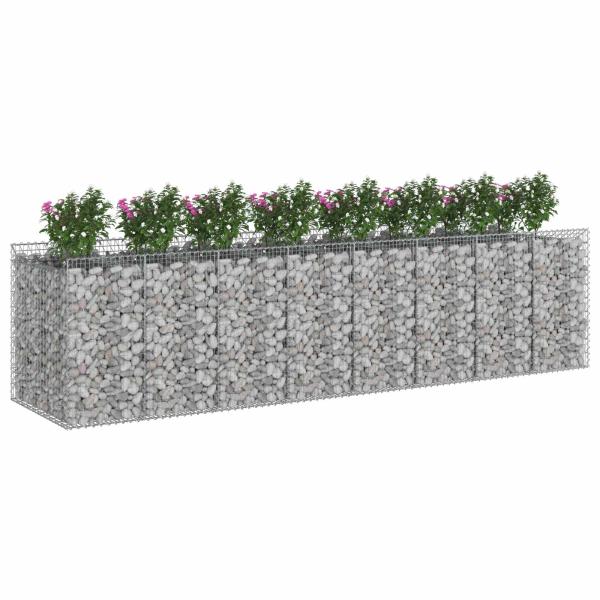 Gabionen-Hochbeet 4 stk. 400 x 100 x 100 cm Verzinkter Stahl