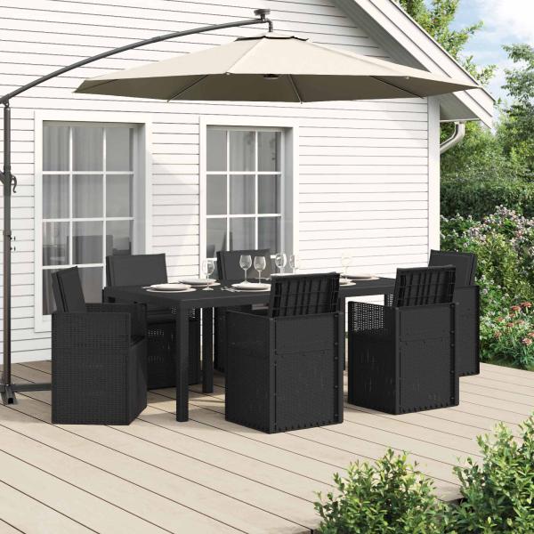 ARDEBO.de - Garten Essgruppe 7 stk. Anthrazit PP