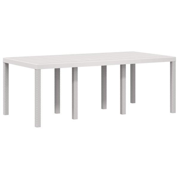 Garten Essgruppe 7 Stk. Weiß und Taupe PP