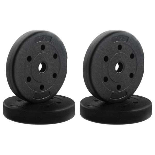 2-in-1 Hantelset 40 kg Schwarz und Rot Zement und Eisensand