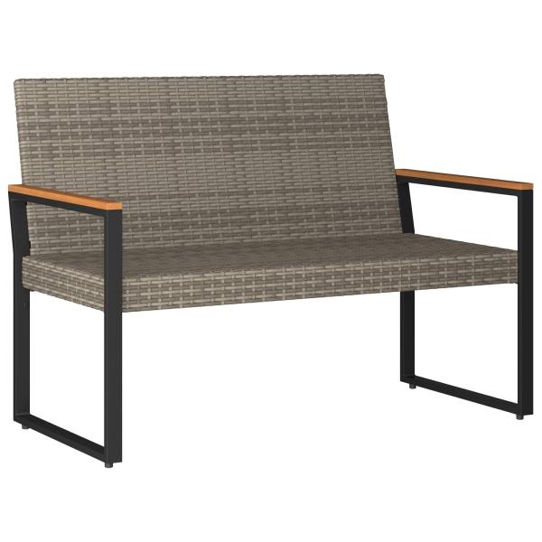 Bank Outdoor 2 -Seater 107 x 61 x 80 cm Poly-Rattan Rechteckig