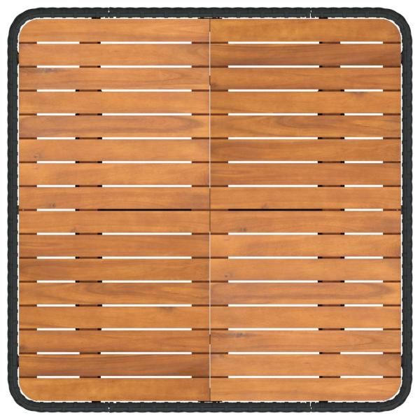 2 Stück Garten Mittel Sofa Mit Hochklapptisch Poly-Rattan