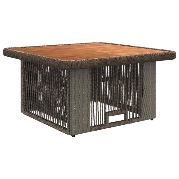 Garten Essgruppe 3 stk. Grau und Dunkelgrau Poly-Rattan