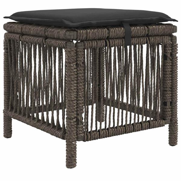 Garten Essgruppe 4 stk. Grau und Dunkelgrau Poly-Rattan