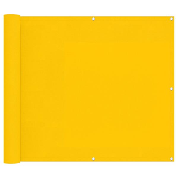 Balkonsichtschutz 100 x 300 cm Oxford-Stoff Rechteckig Gelb