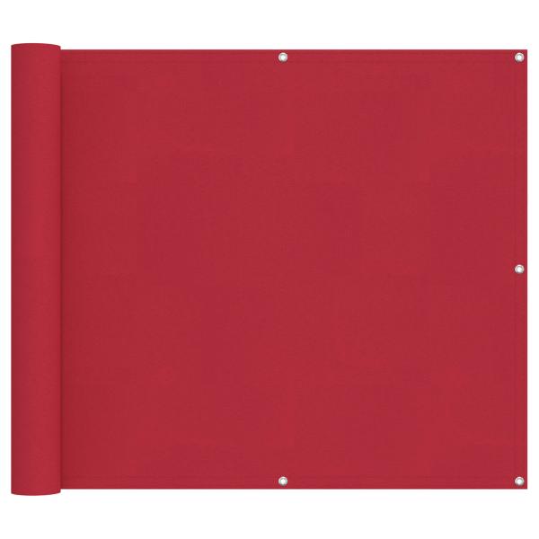 Balkonsichtschutz 100 x 500 cm Oxford-Stoff Rechteckig Rot