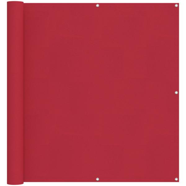 Balkonsichtschutz 110 x 600 cm Oxford-Stoff Rechteckig Rot