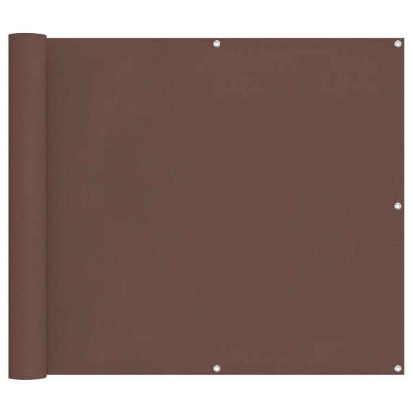 Balkonsichtschutz 90 x 200 cm Oxford-Stoff Rechteckig Braun