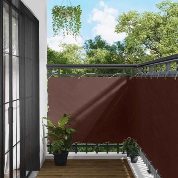 ARDEBO.de - Balkonsichtschutz Braun 110 x 600 cm Oxford-Stoff