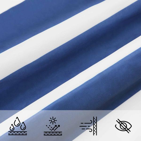 Sonnensegel Blau und Weiß 4,5 x 4,5 m 100 % Polyester Oxford