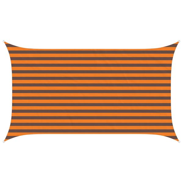 Sonnensegel Orange und Braun 2 x 3,5 m 100 % Polyester Oxford