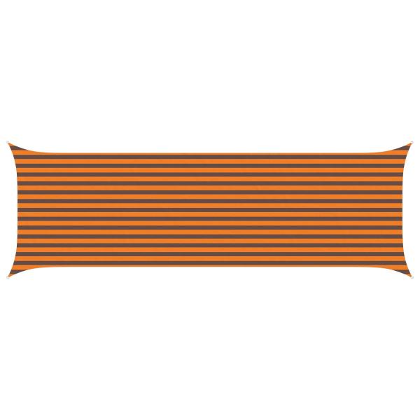Sonnensegel Orange und Braun 6 x 2 m 100 % Polyester Oxford