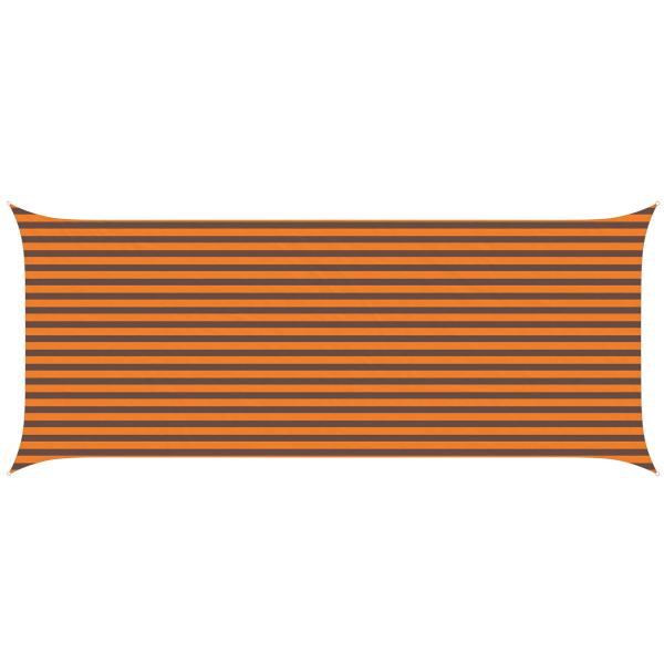 Sonnensegel Orange und Braun 6 x 2,5 m 100 % Polyester Oxford