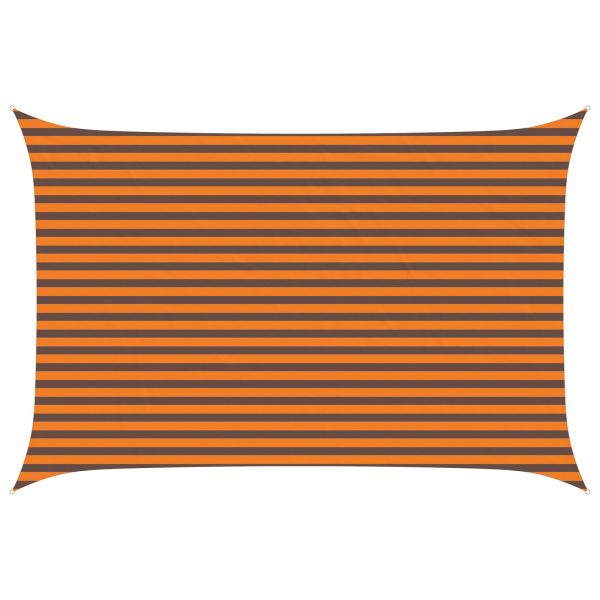 Sonnensegel Orange und Braun 4,5 × 3 m 100 % Polyester Oxford