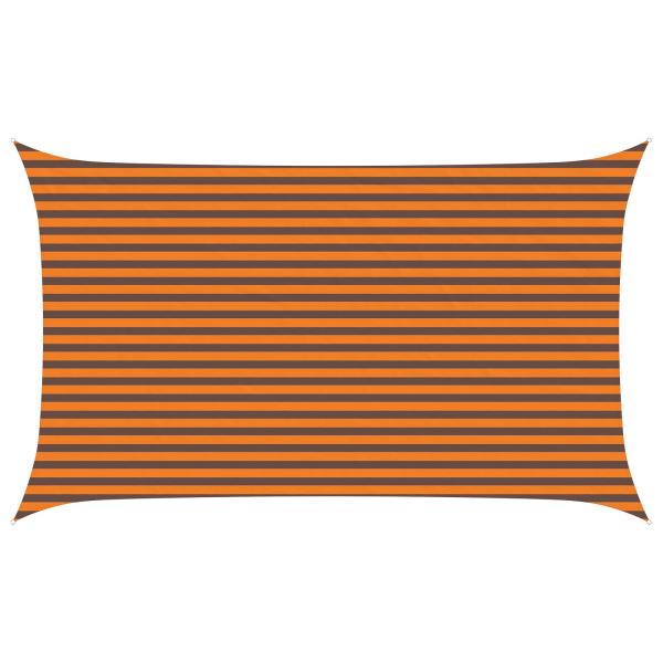 Sonnensegel Orange und Braun 3 x 5 m 100 % Polyester Oxford