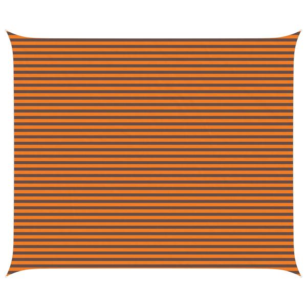 Sonnensegel Orange und Braun 6 x 5 m 100 % Polyester Oxford