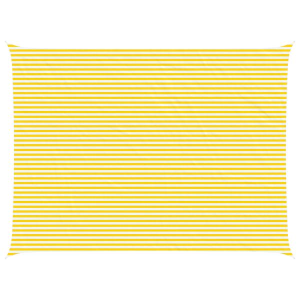 Sonnensegel Gelb und Weiß 8 x 6 m 100 % Polyester Oxford