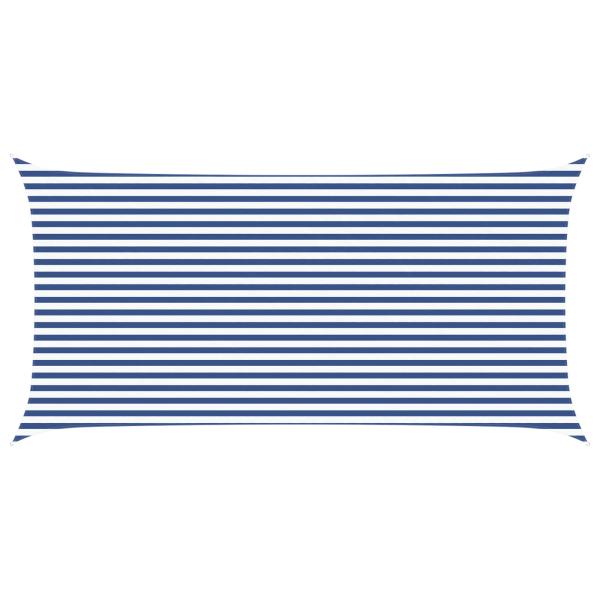 Sonnensegel Blau und Weiß 6 x 3 m 100 % Polyester Oxford