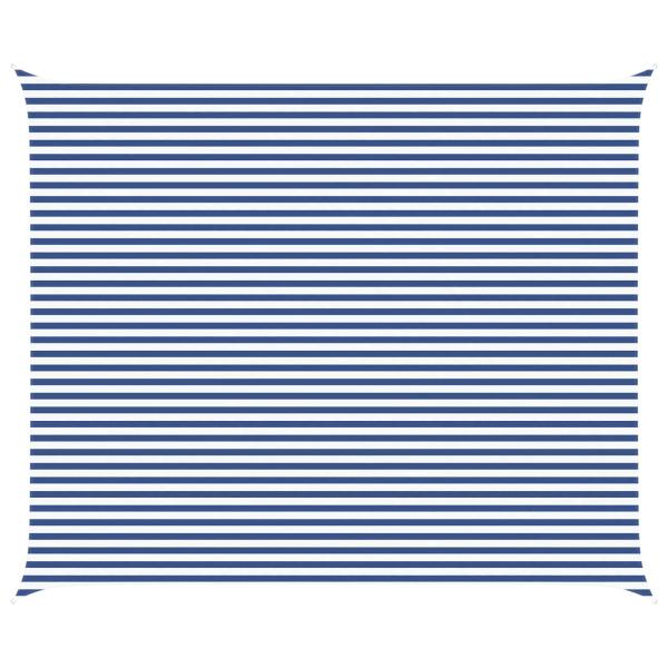 Sonnensegel Blau und Weiß 6 x 5 m 100 % Polyester Oxford