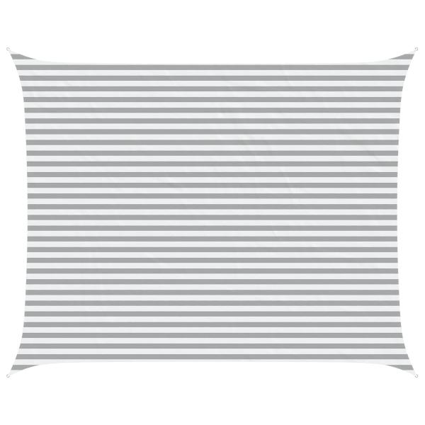 Sonnensegel Hellgrau und Weiß 5 x 4 m 100 % Polyester Oxford