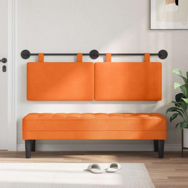 Hängendes Kopfteil Orange Cordstoff