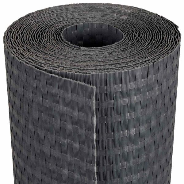 Balkonsichtschutz Dunkelgrau 400 x 80 cm Poly-Rattan