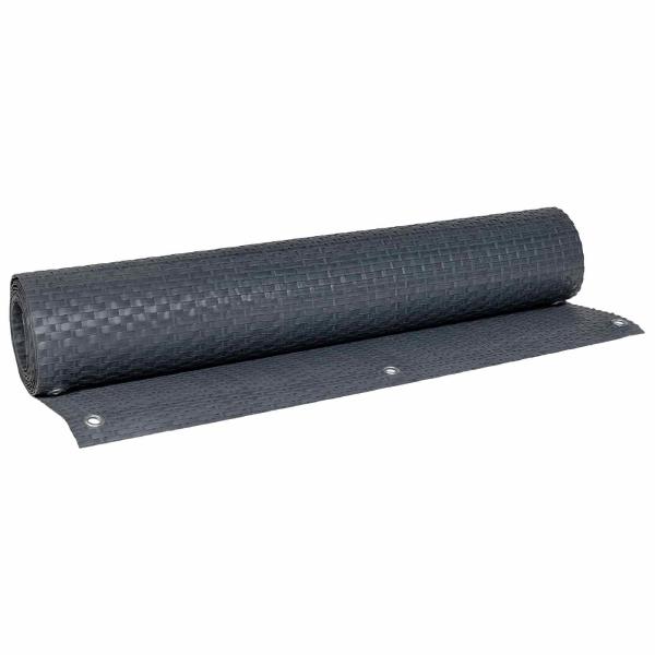 Balkonsichtschutz mit Ösen 300 x 100 cm Poly-Rattan Anthrazit