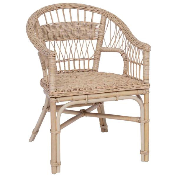 Stapelstuhl Natur 60 x 60 x 81 cm Rattan