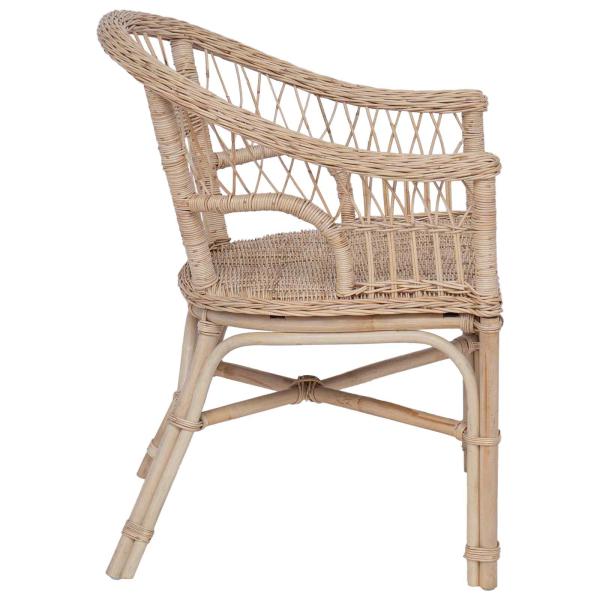 Stapelstuhl Natur 60 x 60 x 81 cm Rattan