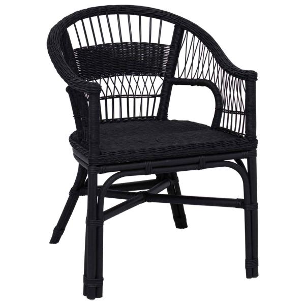 Stapelstuhl Schwarz 60 x 60 x 81 cm Rattan
