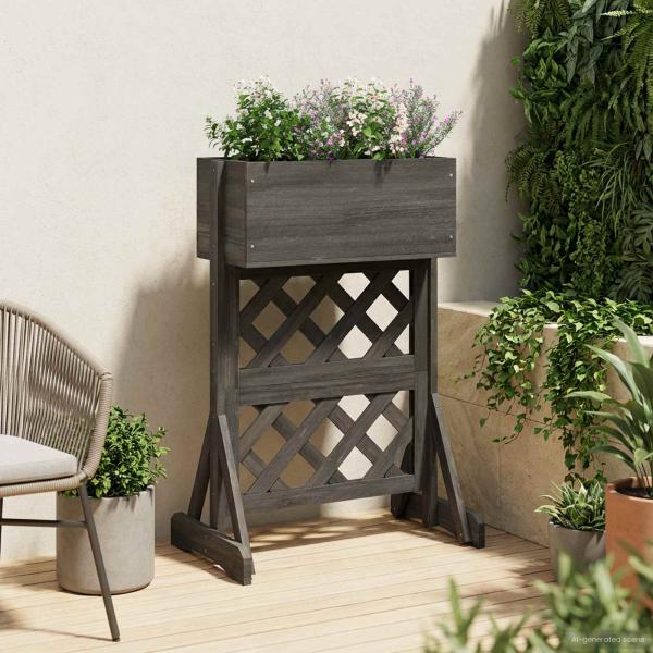 ARDEBO.de - Vertikales Gartengitter Grau 48 x 30 x 70,5 cm