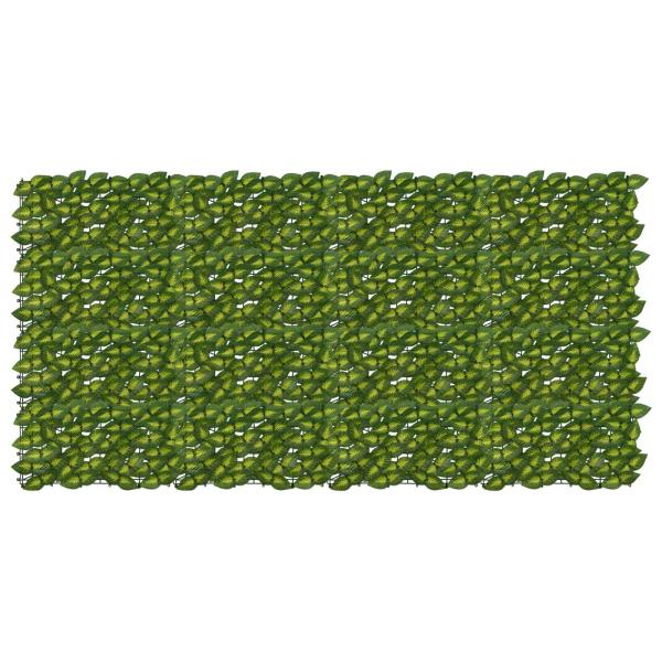 ARDEBO.de - Balkonsichtschutz mit Blättern Grün und Gelb 200 x 100 cm