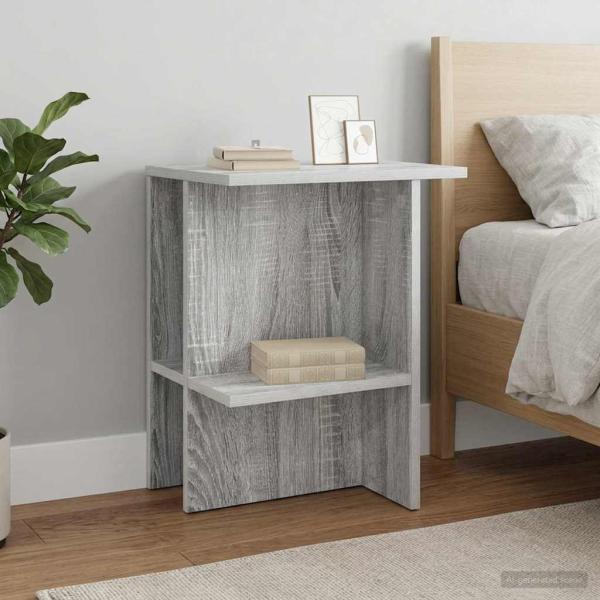 ARDEBO.de - Couchtisch Sonoma-Grau 40 x 30 x 49 cm Holzwerkstoff