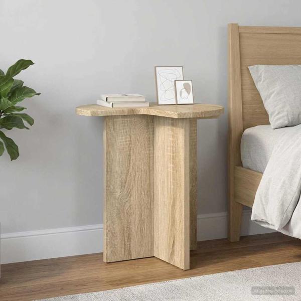 ARDEBO.de - Beistelltisch Sonoma-Eiche Ø 39 x 38 cm Holzwerkstoff