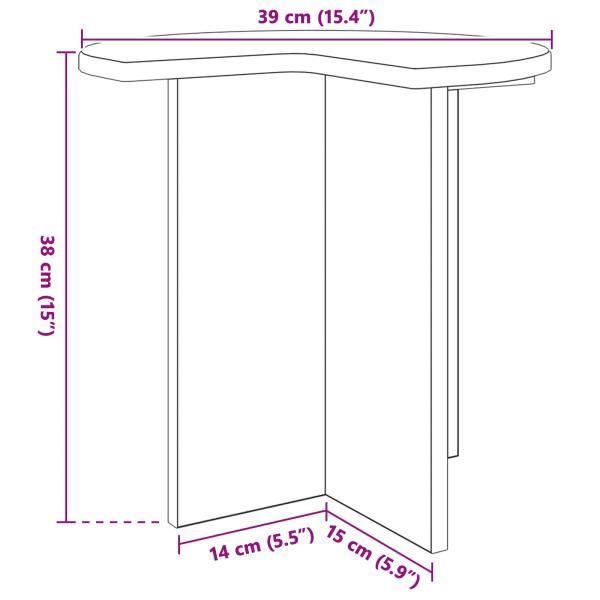 Beistelltisch Betongrau Ø 39 x 38 cm Holzwerkstoff
