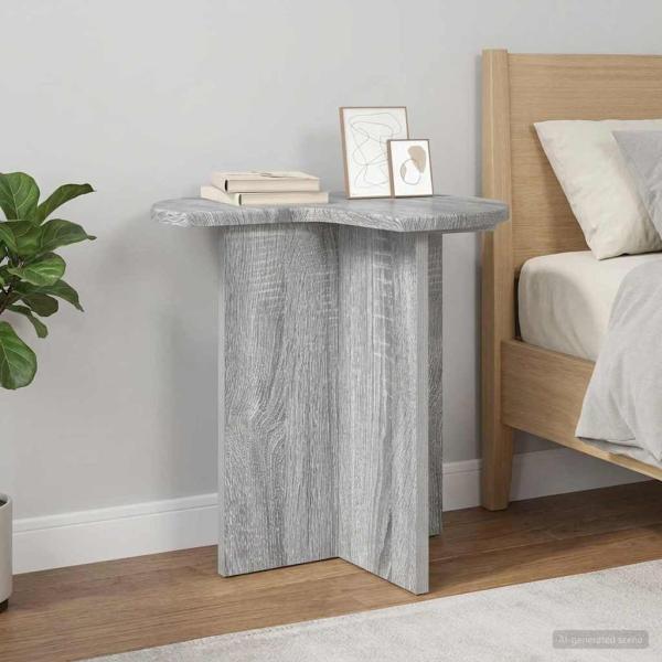 Beistelltisch 2 Stk. Sonoma-Grau Ø 39 x 38 cm Holzwerkstoff